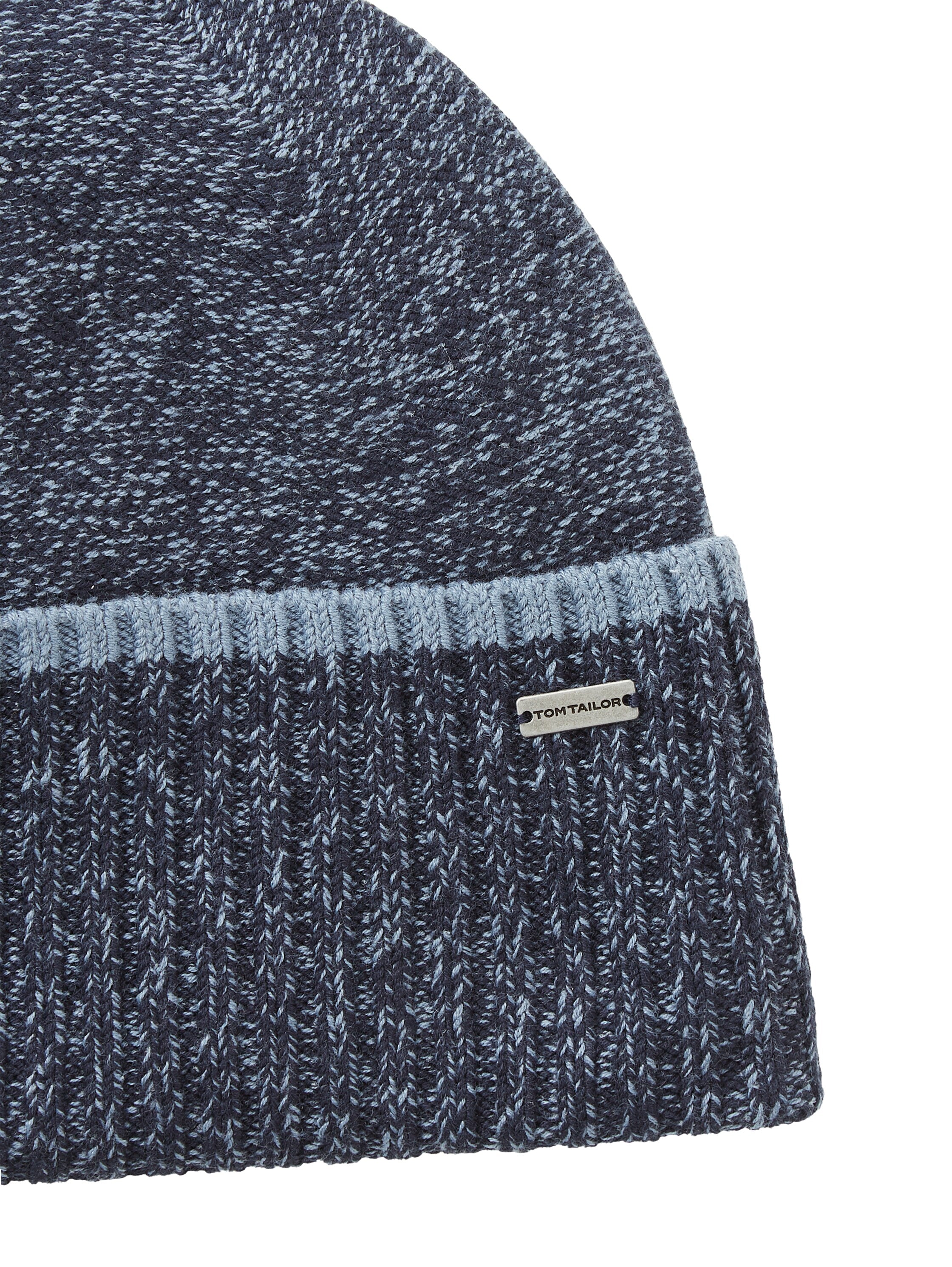 Tom Tailor Basic Strick-Beanie mit Logo Badge