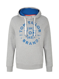 Tom Tailor Hoodie mit Kängurutasche und Logoprint