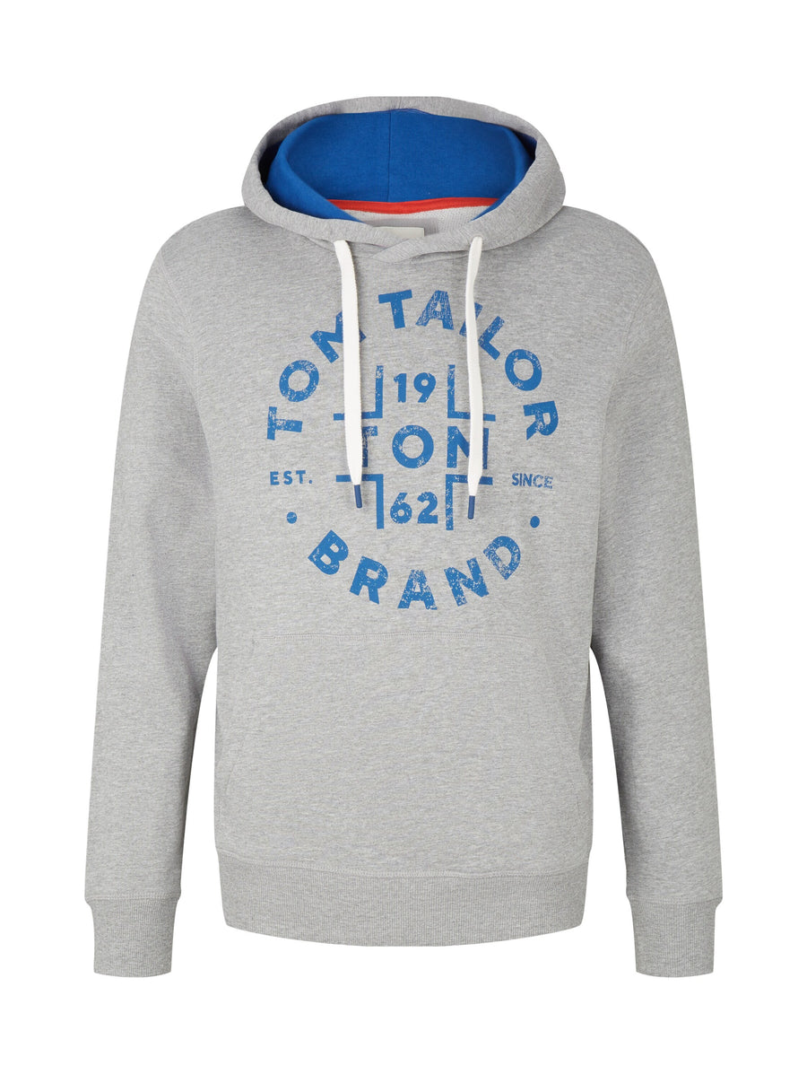 Tom Tailor Hoodie mit Kängurutasche und Logoprint