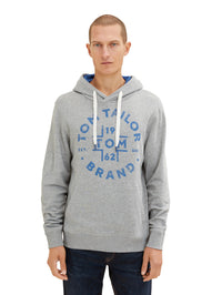 Tom Tailor Hoodie mit Kängurutasche und Logoprint