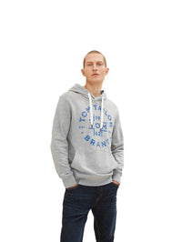 Tom Tailor Hoodie mit Kängurutasche und Logoprint