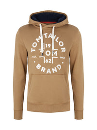 Tom Tailor Hoodie mit Kängurutasche und Logoprint