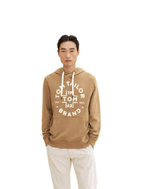 Tom Tailor Hoodie mit Kängurutasche und Logoprint