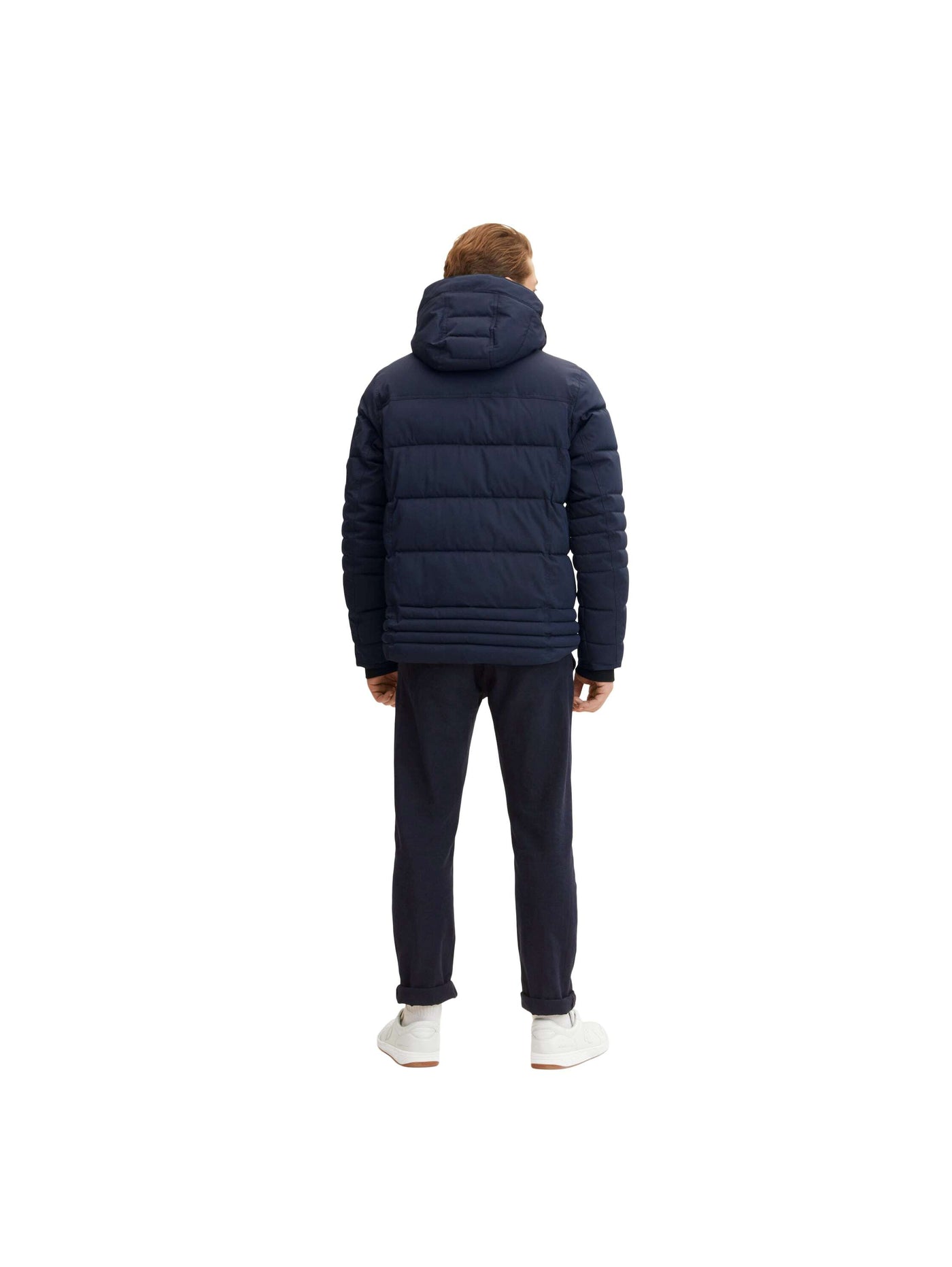 Tom Tailor Pufferjacke mit Kapuze, Reißverschluss und Knopfleiste