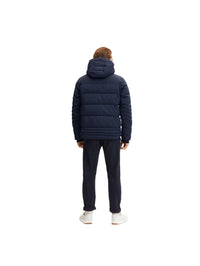 Tom Tailor Pufferjacke mit Kapuze, Reißverschluss und Knopfleiste