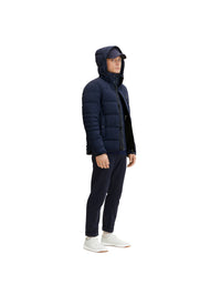 Tom Tailor Pufferjacke mit Kapuze, Reißverschluss und Knopfleiste