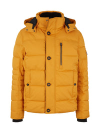 Tom Tailor Pufferjacke mit Kapuze, Reißverschluss und Knopfleiste