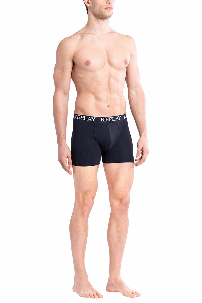 Replay BOXER Style 01/C Basic Cuff Logo im 2er Pack