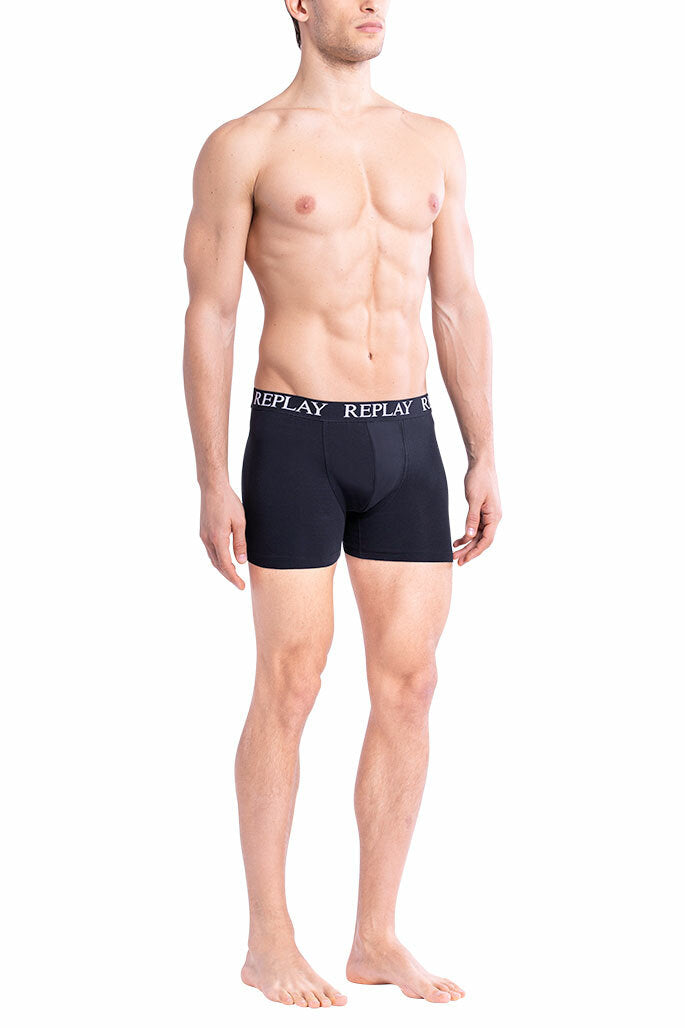 Replay BOXER Style 01/C Basic Cuff Logo im 2er Pack