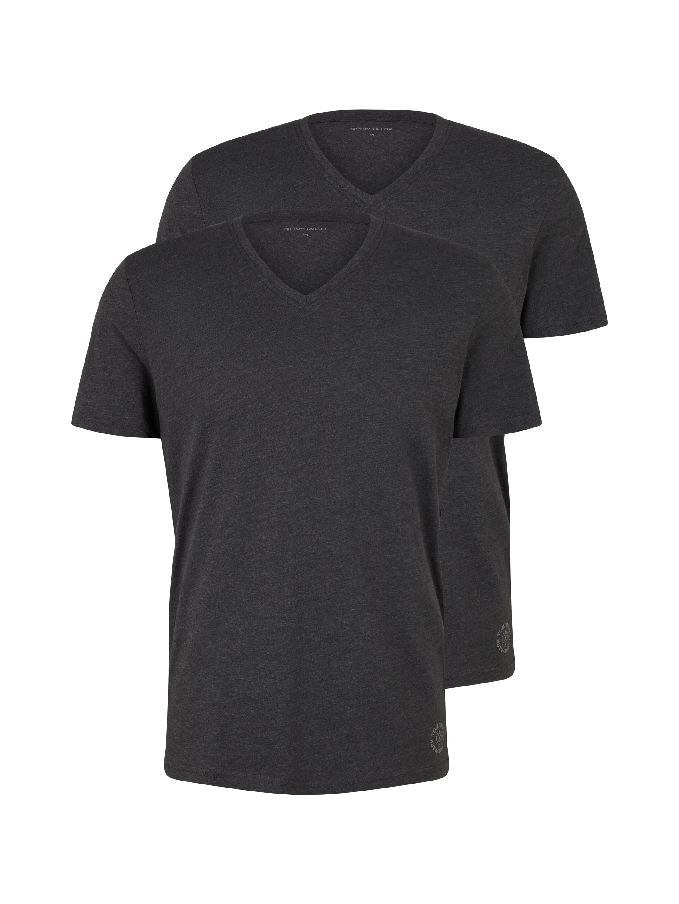 Tom Tailor Doppelpack Kurzarmshirt V-Neck T-Shirt