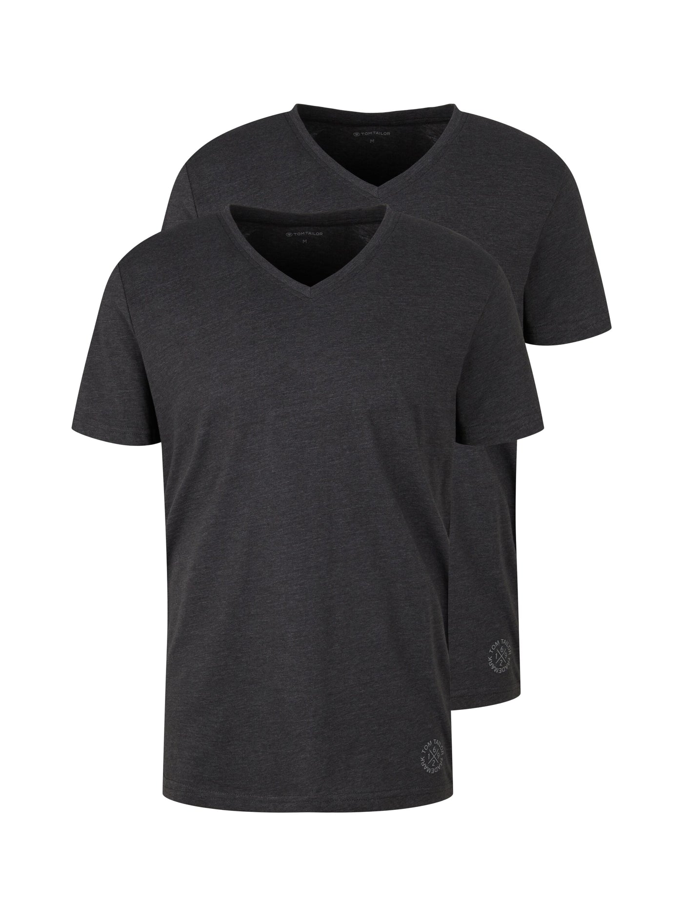 Tom Tailor Doppelpack Kurzarmshirt V-Neck T-Shirt