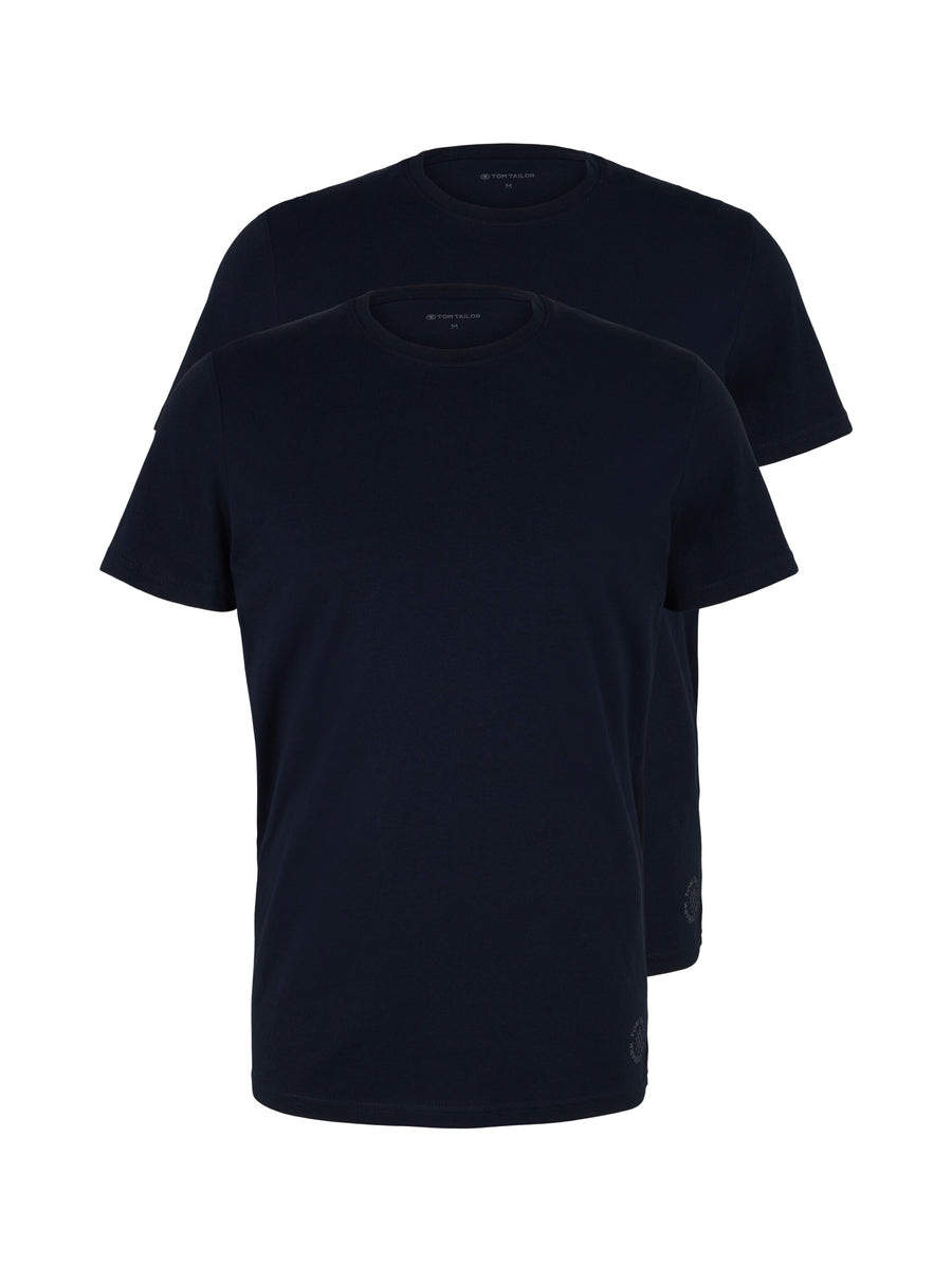Tom Tailor Doppelpack Kurzarmshirt Crew-Neck T-Shirt