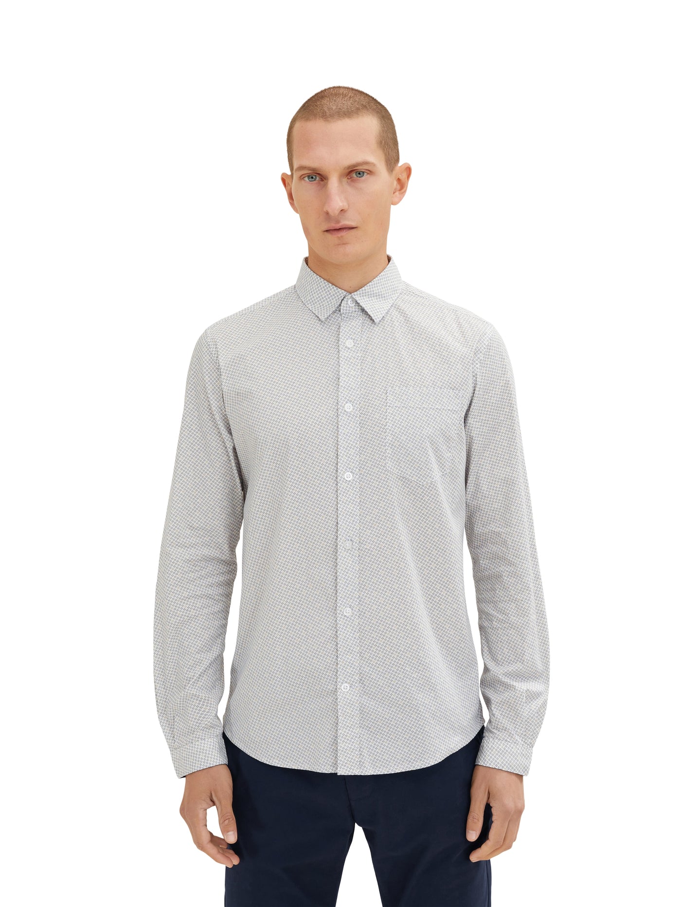 Tom Tailor Hemd mit Allover-Print Langarmhemd