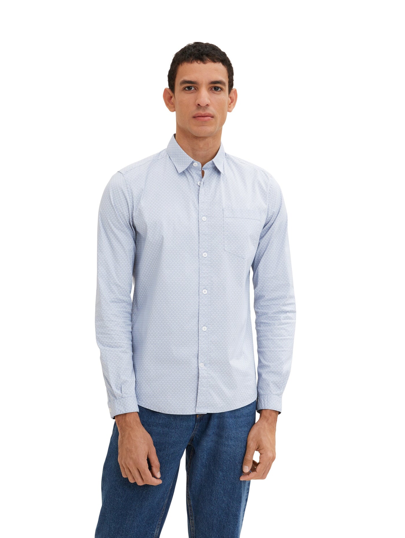 Tom Tailor Hemd mit Allover-Print Langarmhemd