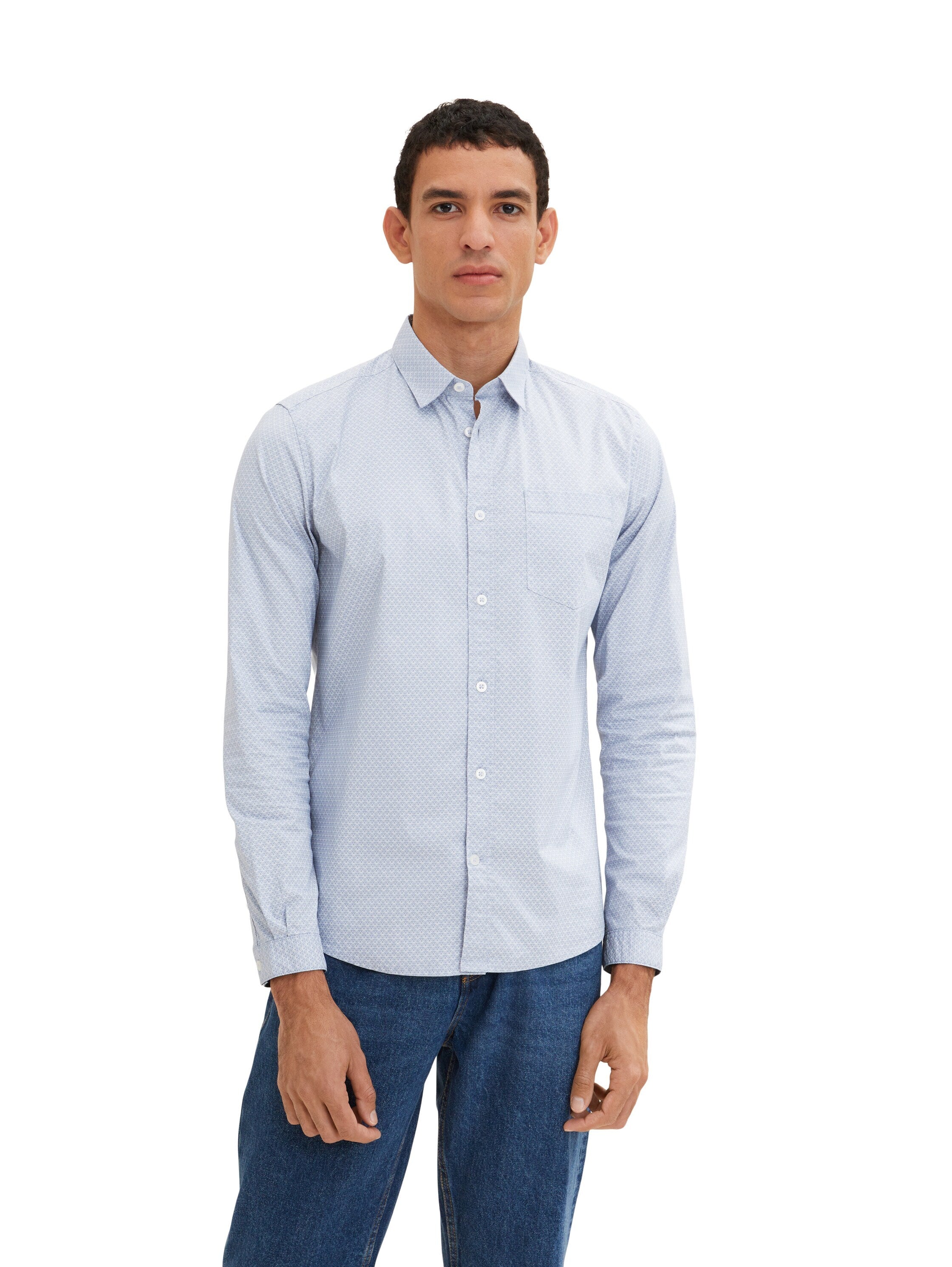 Tom Tailor Hemd mit Allover-Print Langarmhemd