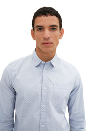 Tom Tailor Hemd mit Allover-Print Langarmhemd