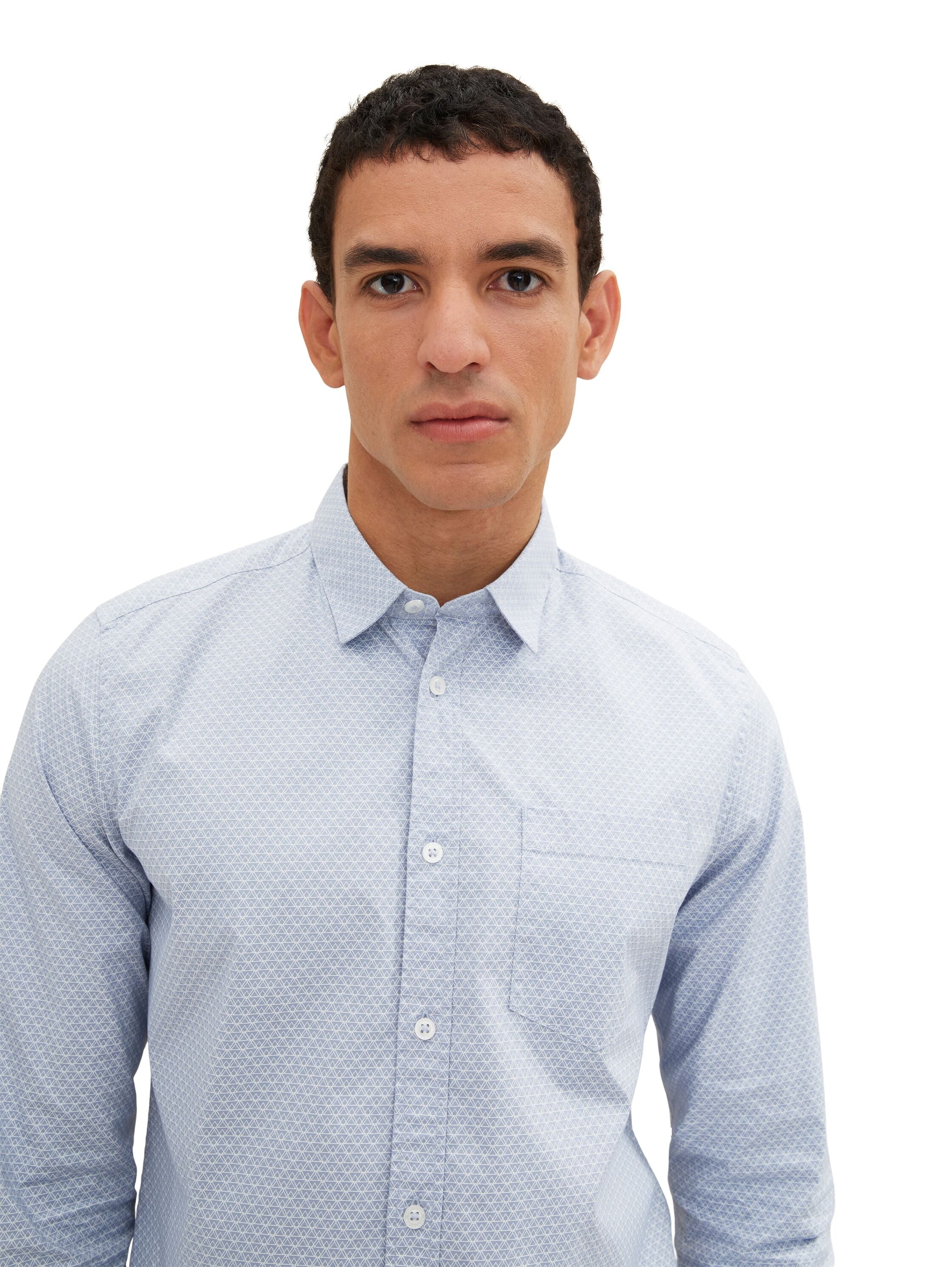 Tom Tailor Hemd mit Allover-Print Langarmhemd