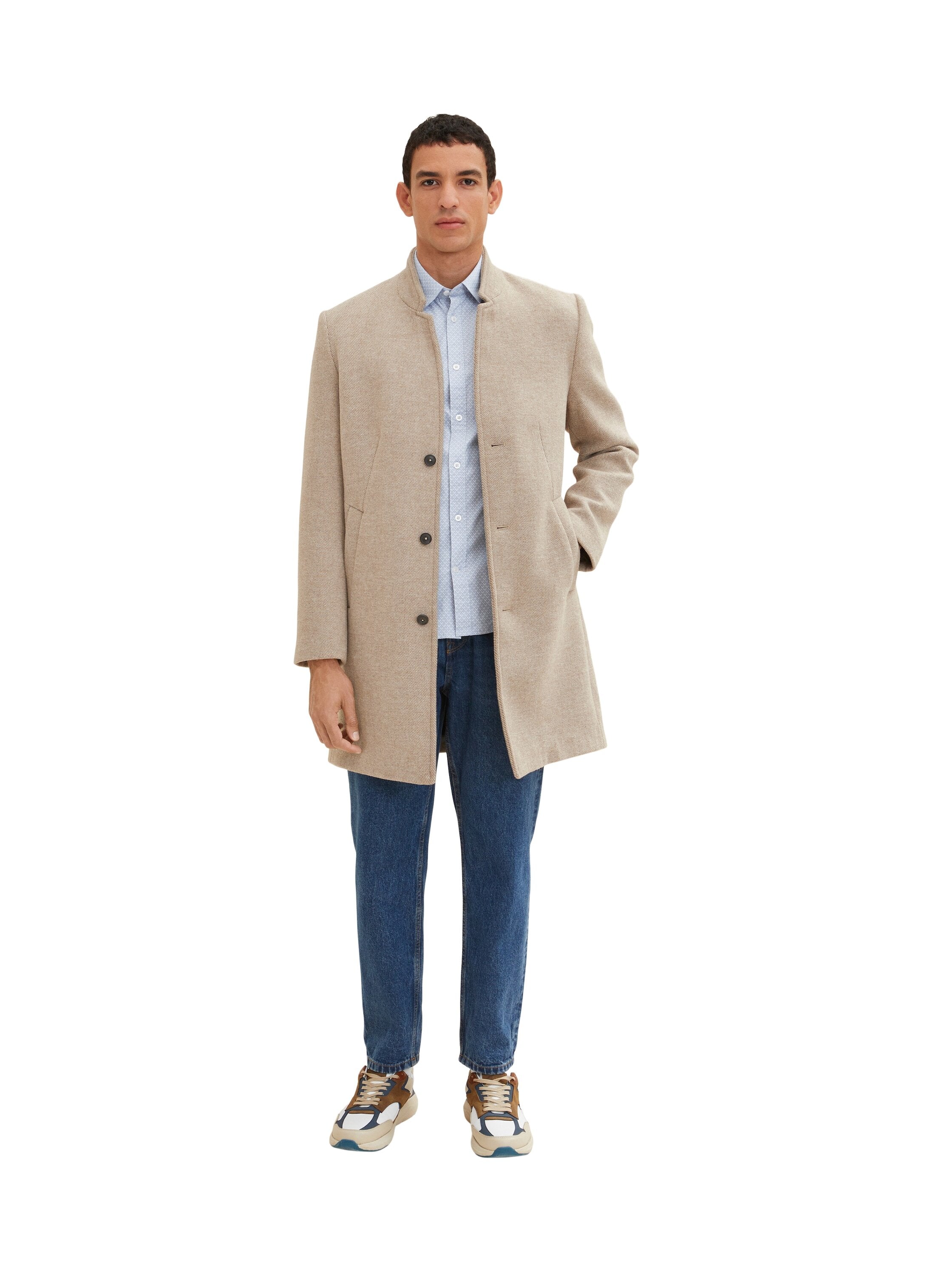 Tom Tailor Hemd mit Allover-Print Langarmhemd