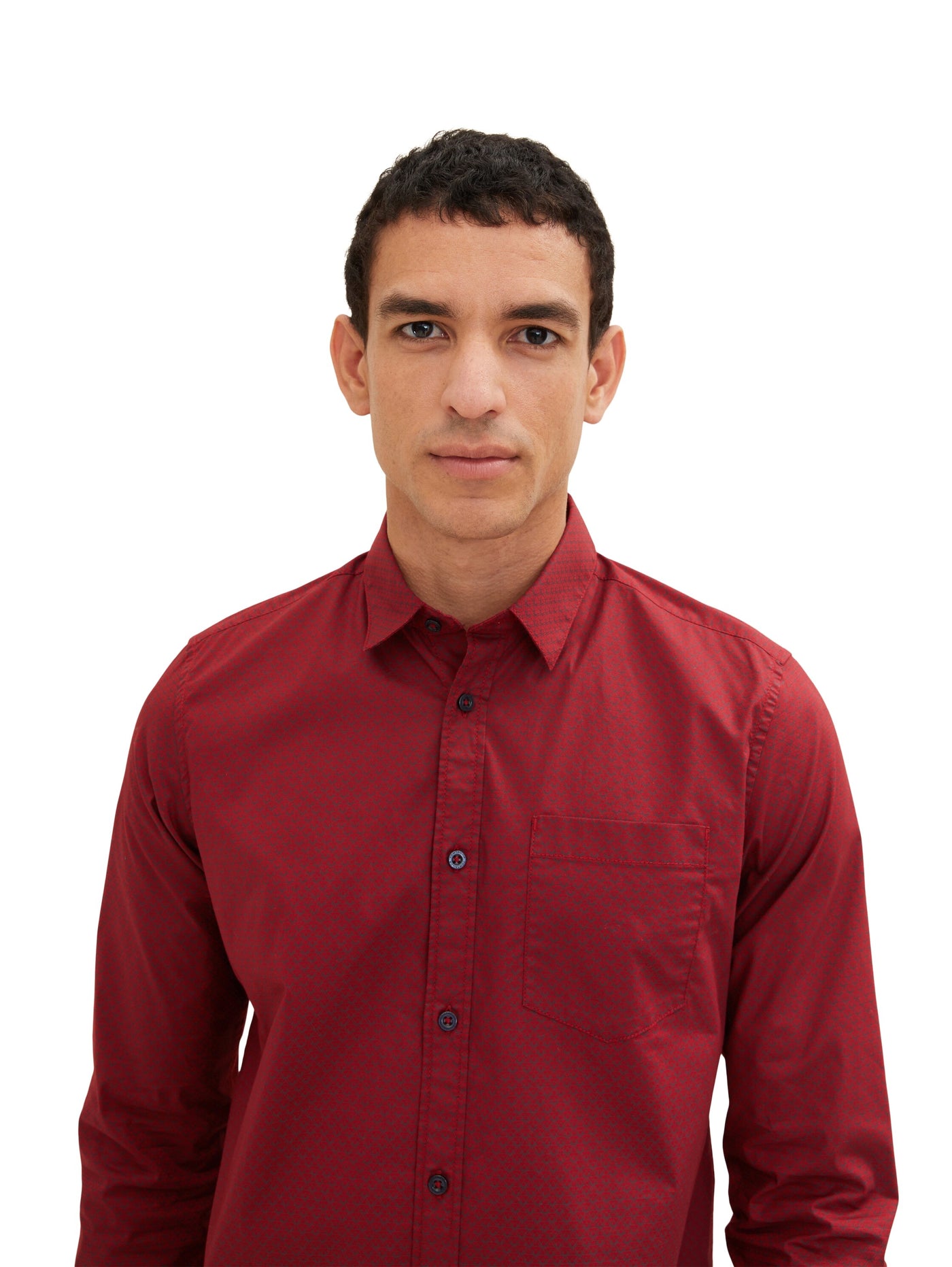Tom Tailor Hemd mit Allover-Print Langarmhemd