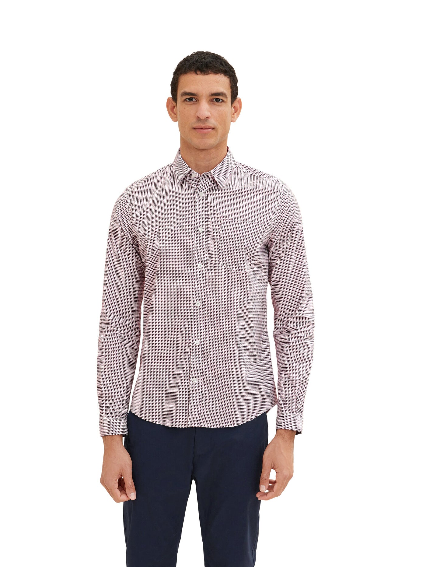 Tom Tailor Hemd mit Allover-Print Langarmhemd