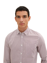 Tom Tailor Hemd mit Allover-Print Langarmhemd