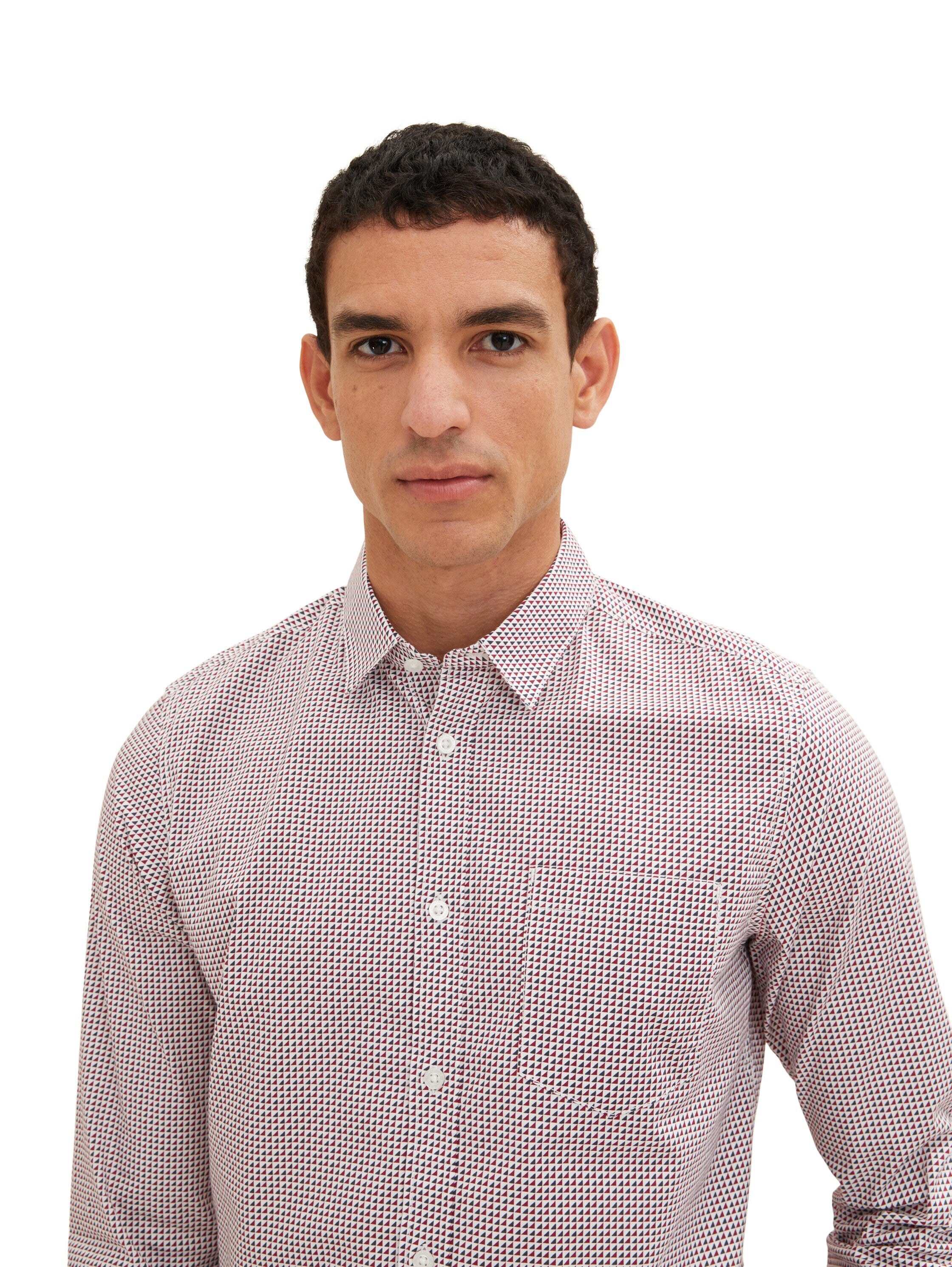 Tom Tailor Hemd mit Allover-Print Langarmhemd
