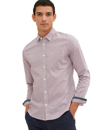 Tom Tailor Hemd mit Allover-Print Langarmhemd