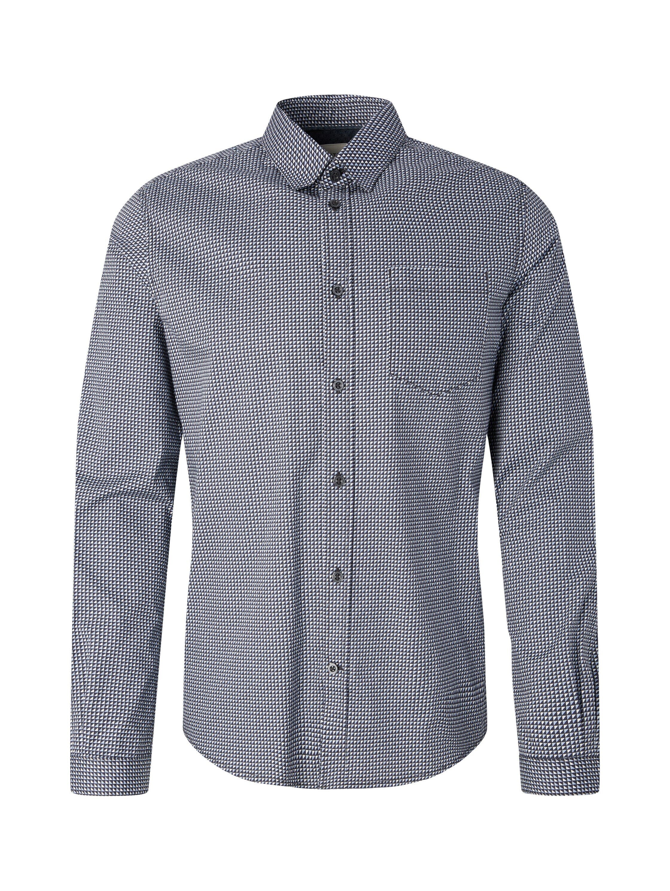 Tom Tailor Hemd mit Allover-Print Langarmhemd