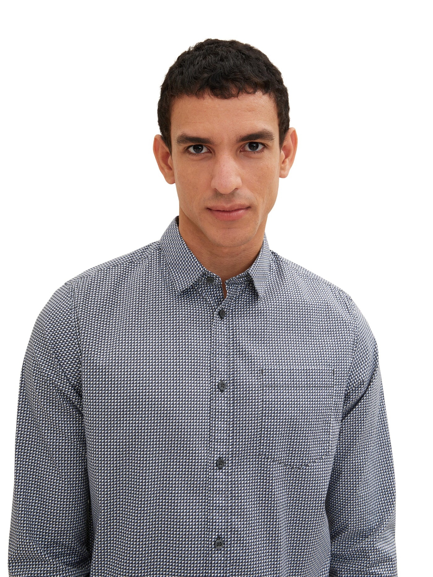 Tom Tailor Hemd mit Allover-Print Langarmhemd