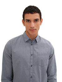 Tom Tailor Hemd mit Allover-Print Langarmhemd