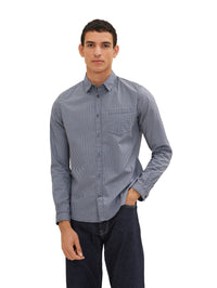Tom Tailor Hemd mit Allover-Print Langarmhemd