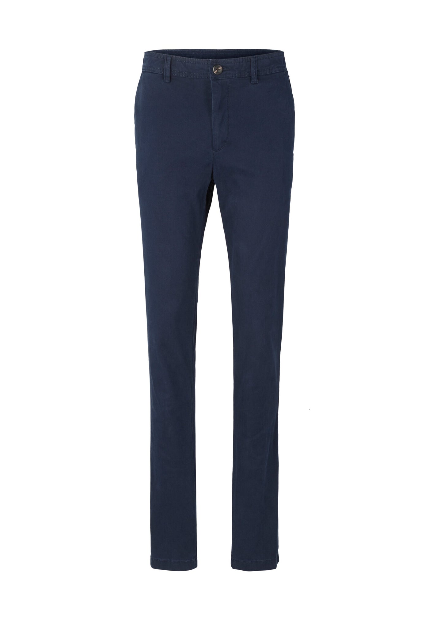 Tom Tailor Unifarbene Slim Fit Chinohose Travis mit seitlichen Eingrifftaschen, Gürtelschlaufen und Paspeltaschen