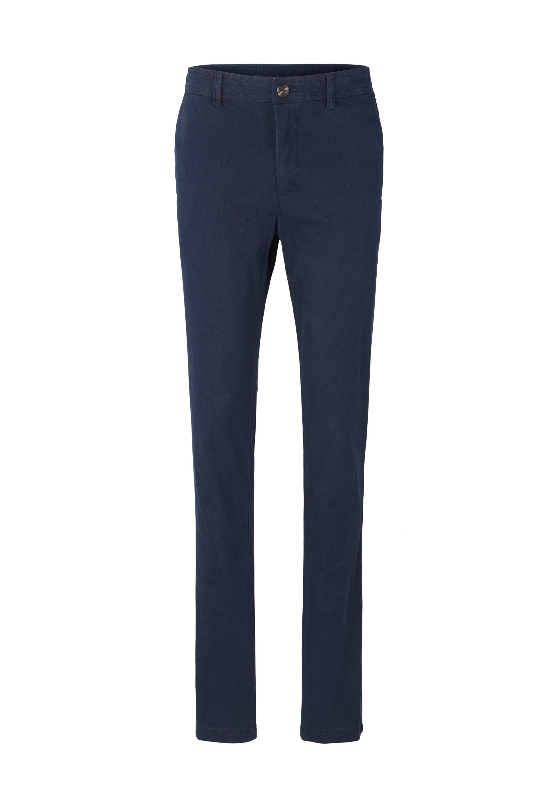 Tom Tailor Unifarbene Slim Fit Chinohose Travis mit seitlichen Eingrifftaschen, Gürtelschlaufen und Paspeltaschen