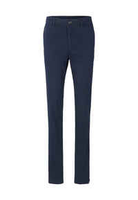 Tom Tailor Unifarbene Slim Fit Chinohose Travis mit seitlichen Eingrifftaschen, Gürtelschlaufen und Paspeltaschen