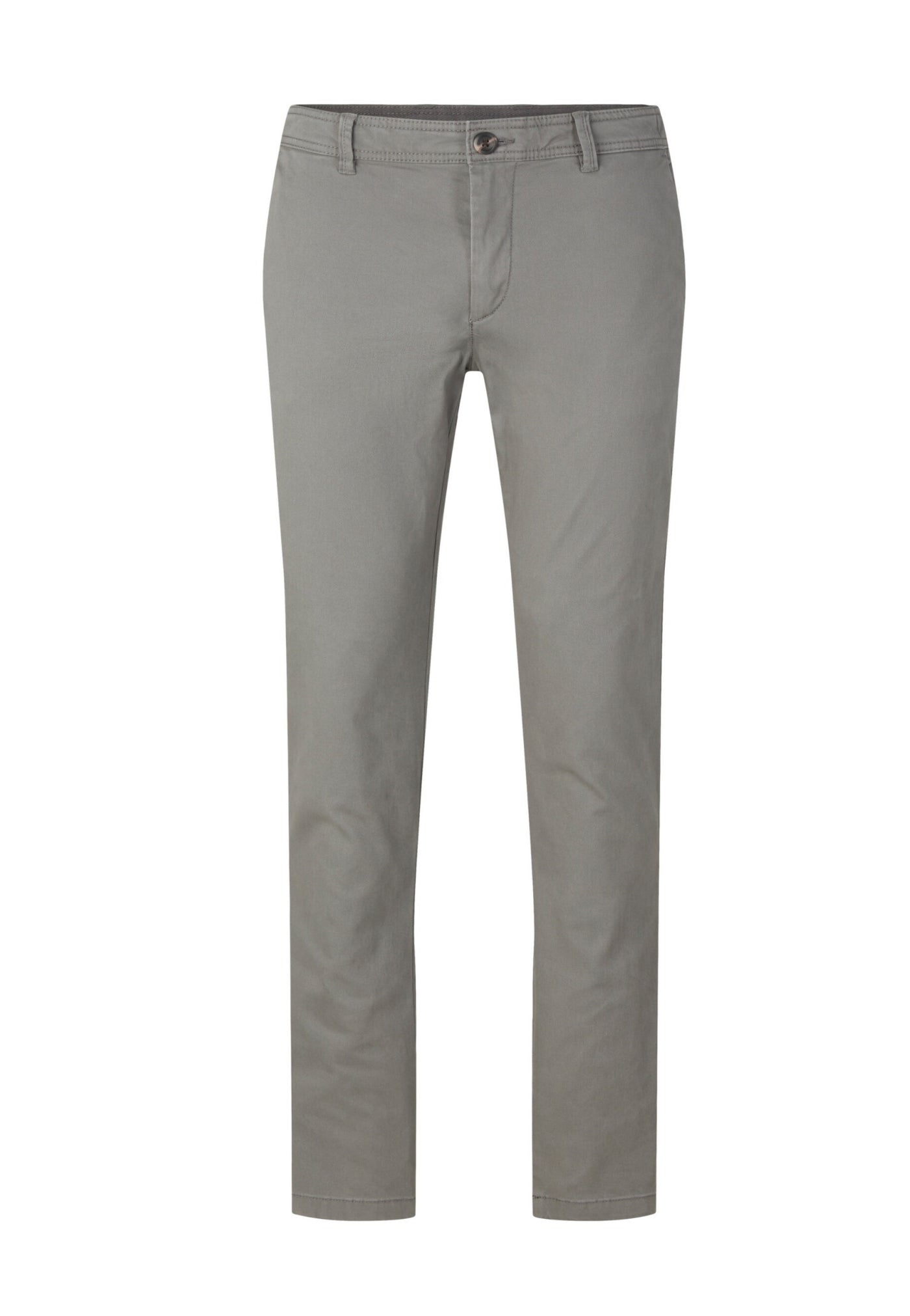 Tom Tailor Unifarbene Slim Fit Chinohose Travis mit seitlichen Eingrifftaschen, Gürtelschlaufen und Paspeltaschen