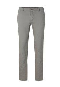 Tom Tailor Unifarbene Slim Fit Chinohose Travis mit seitlichen Eingrifftaschen, Gürtelschlaufen und Paspeltaschen