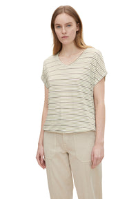 Tom Tailor Strukturiertes T-Shirt mit V-Ausschnitt