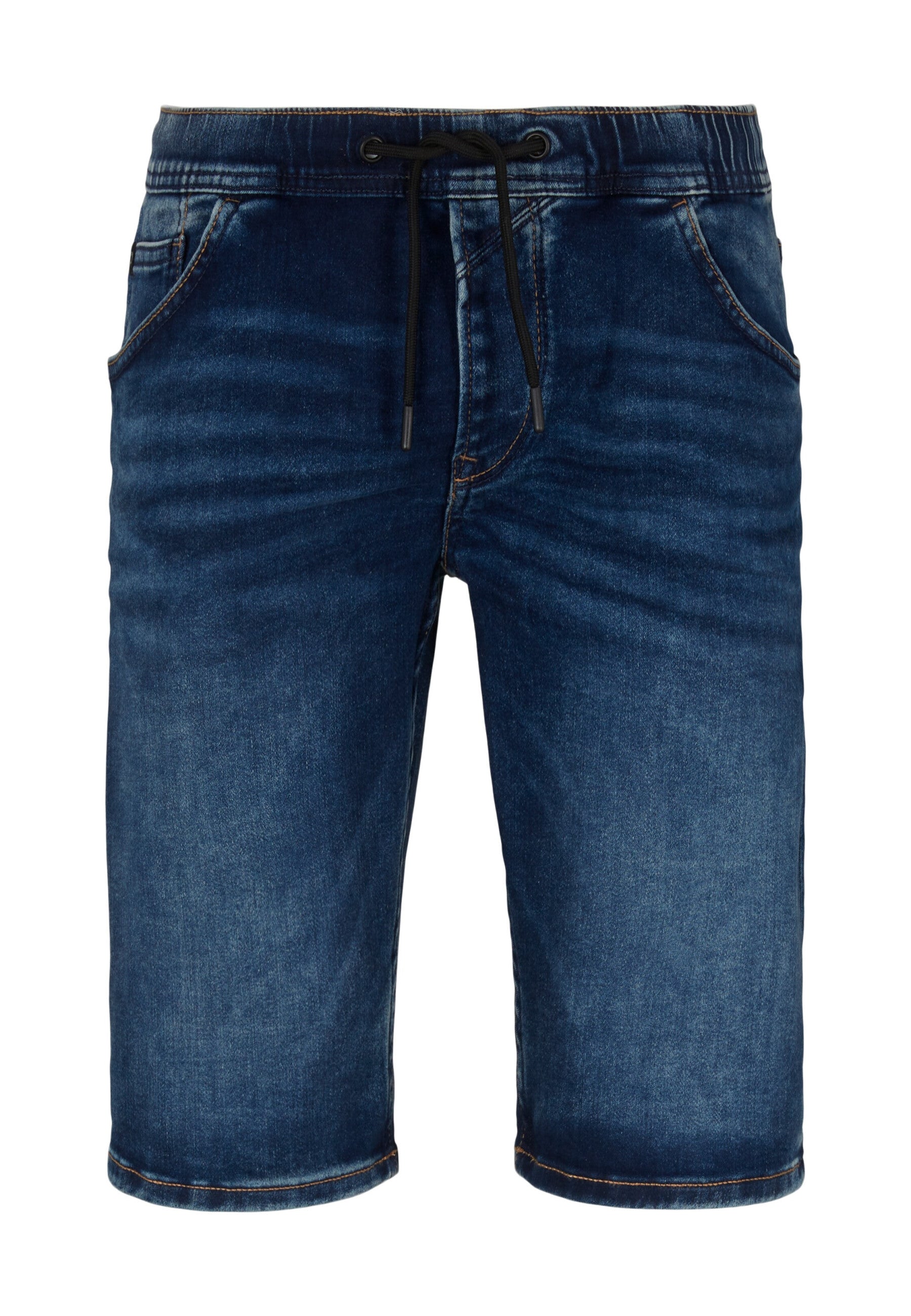 Tom Tailor Jeansshorts aus Sweat mit farblich abgesetztem Kordelzug