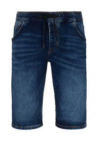Tom Tailor Jeansshorts aus Sweat mit farblich abgesetztem Kordelzug