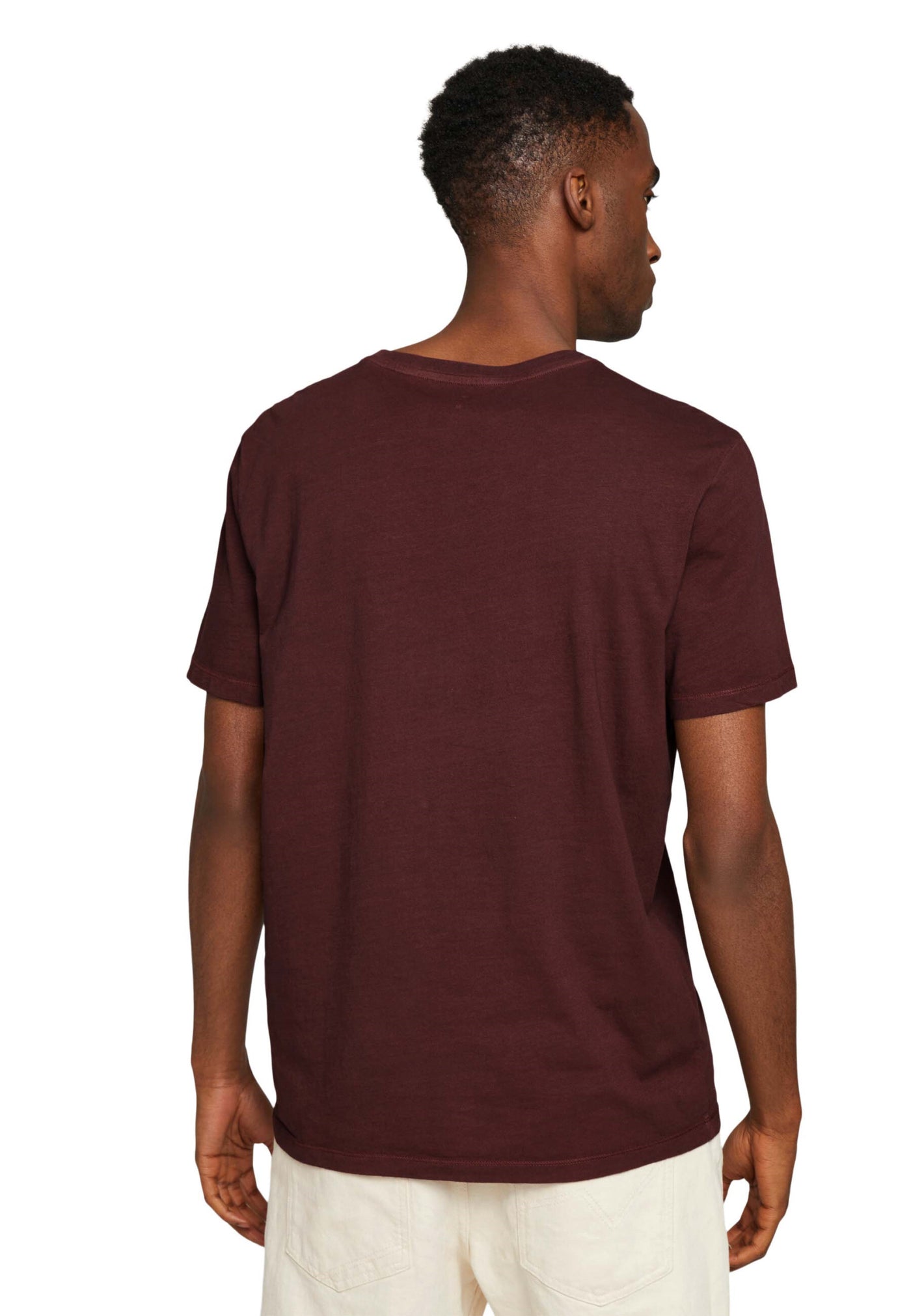 Tom Tailor Print T-Shirt mit Rundhalsausschnitt im Used Look