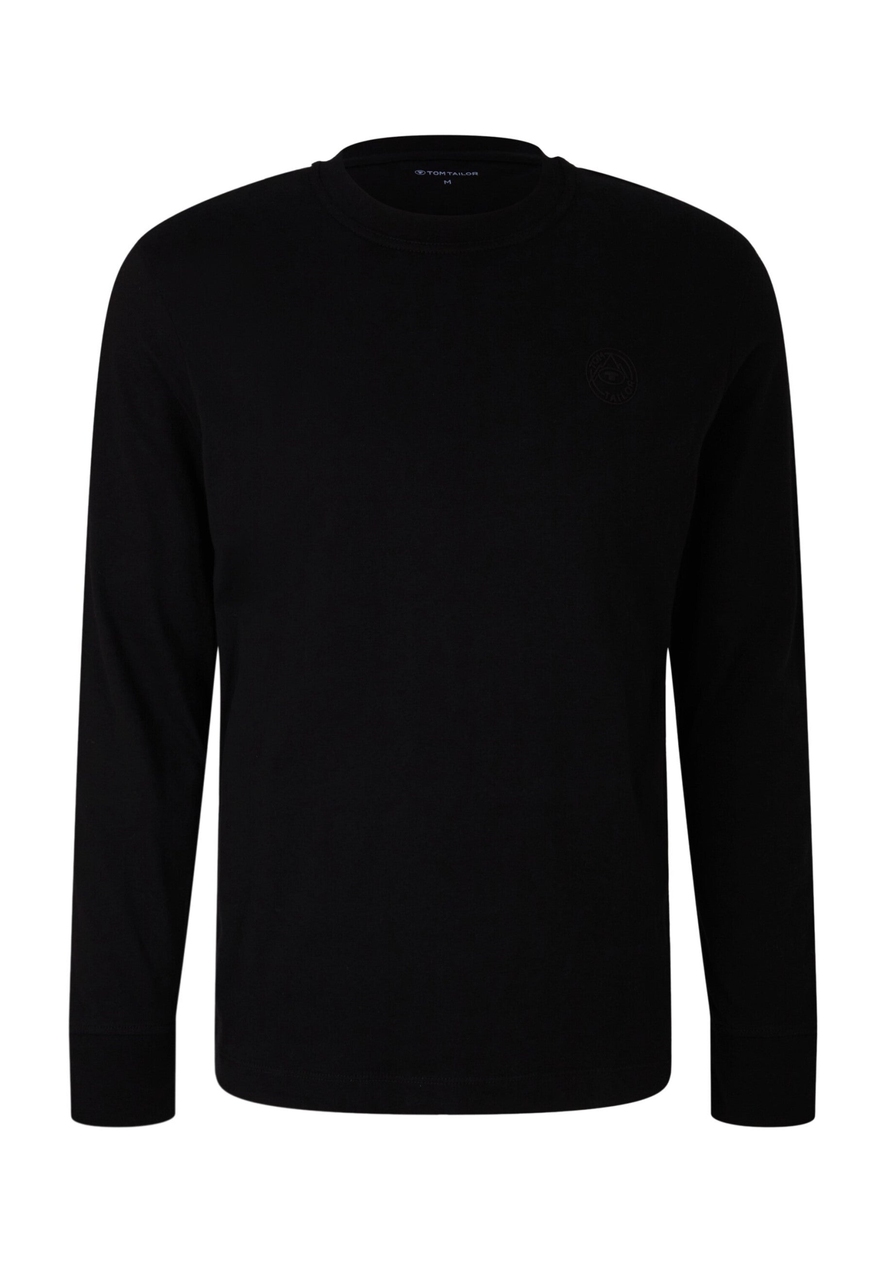 Tom Tailor Langarmshirt mit Logo-Print und Rundhalsausschnitt