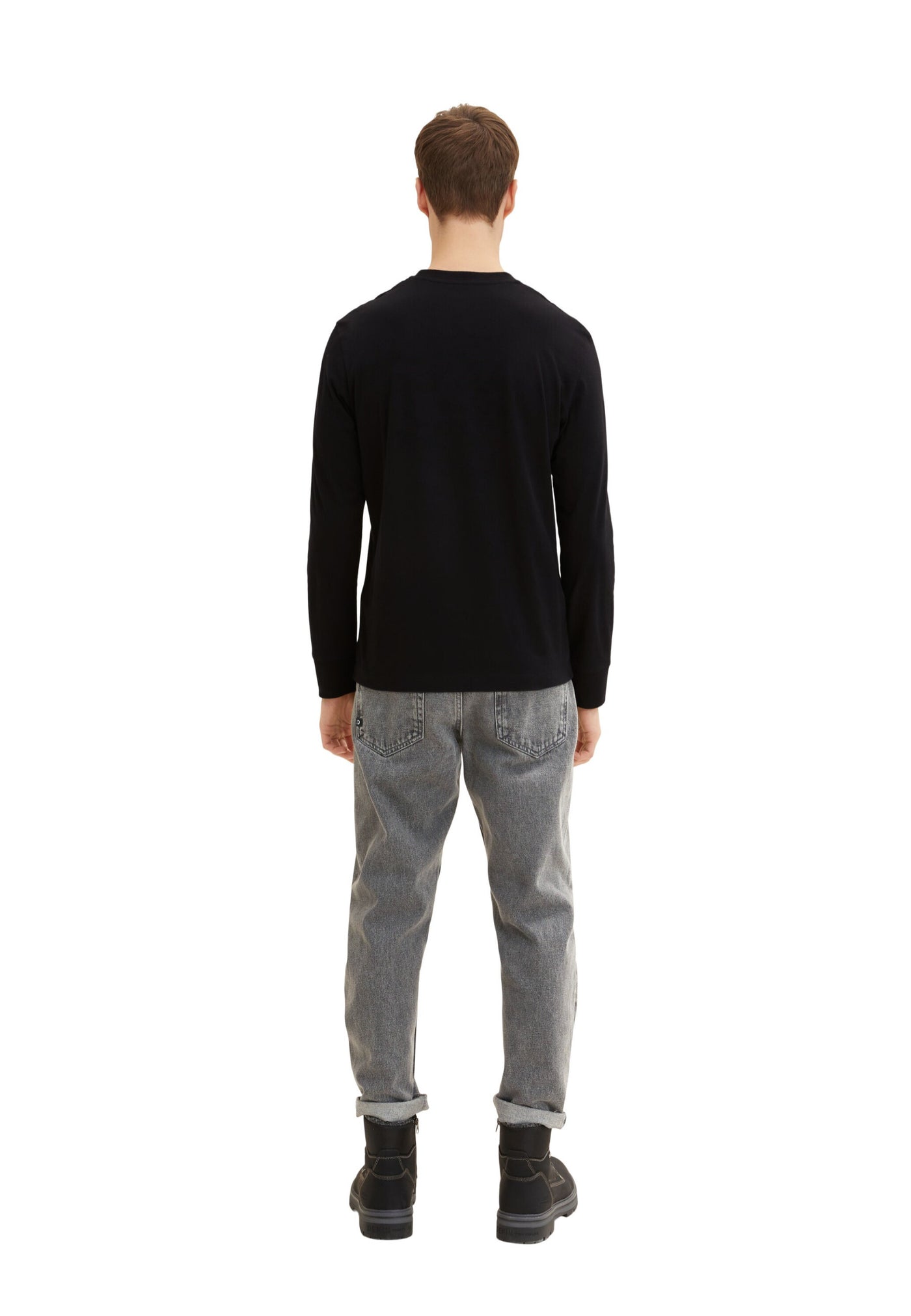 Tom Tailor Langarmshirt mit Logo-Print und Rundhalsausschnitt