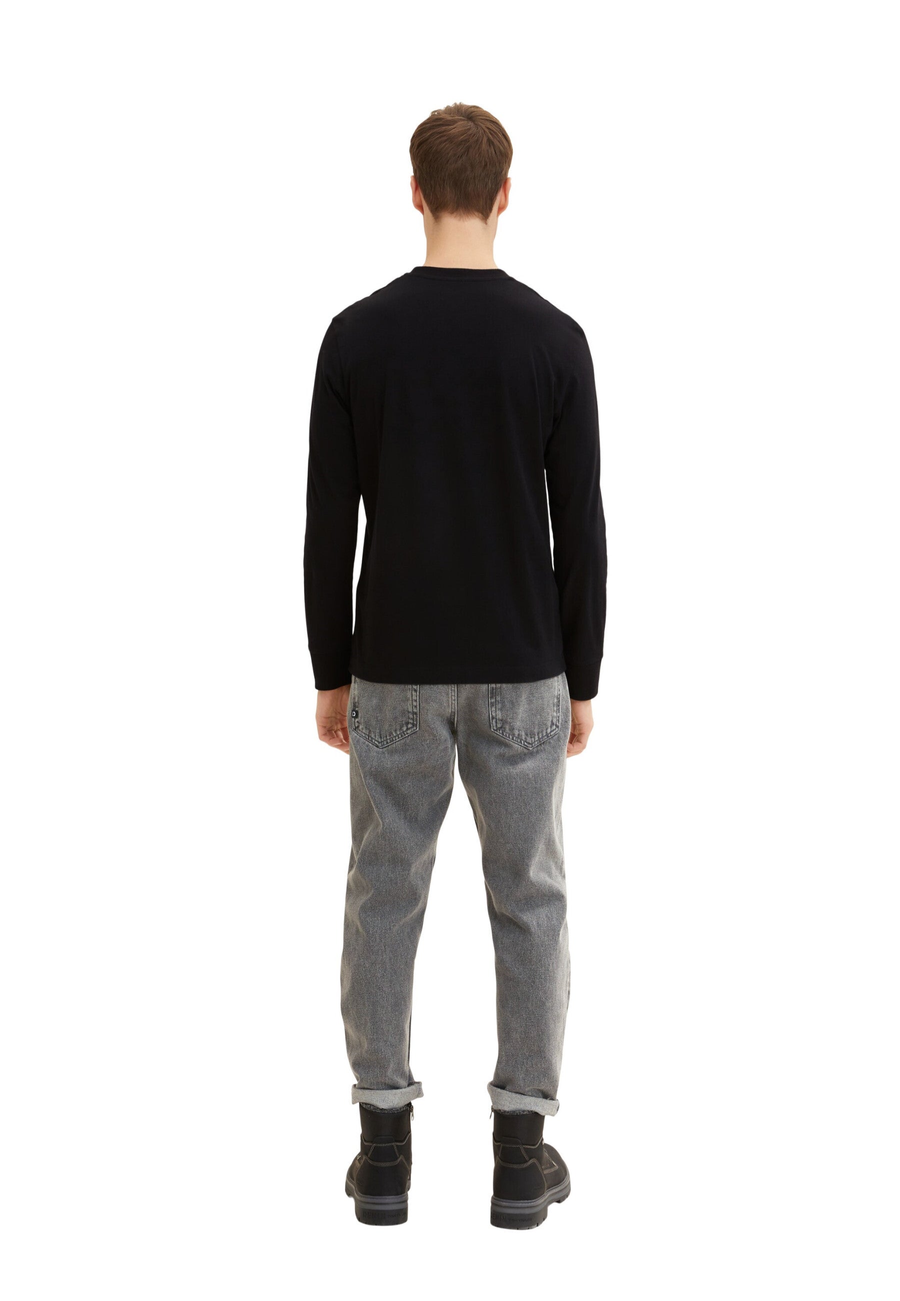 Tom Tailor Langarmshirt mit Logo-Print und Rundhalsausschnitt