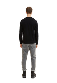 Tom Tailor Langarmshirt mit Logo-Print und Rundhalsausschnitt