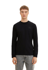 Tom Tailor Langarmshirt mit Logo-Print und Rundhalsausschnitt