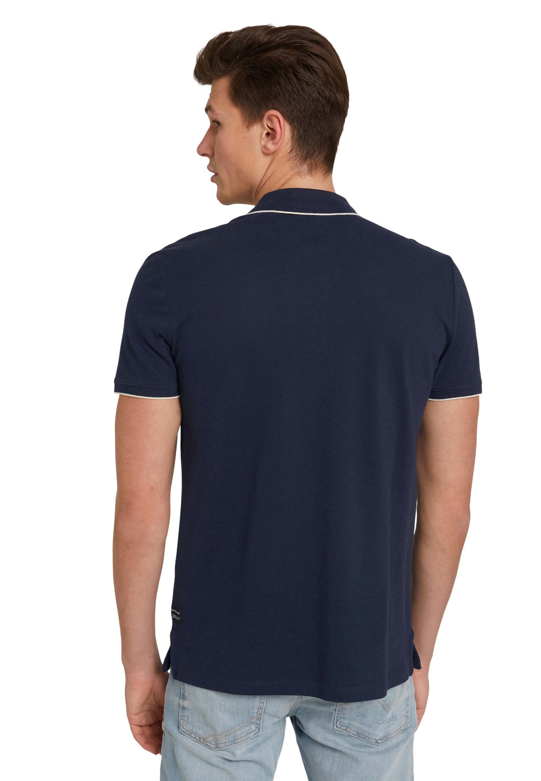 Tom Tailor Denim Male Shirt mit Polokragen und Knopfleiste