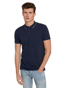 Tom Tailor Denim Male Shirt mit Polokragen und Knopfleiste