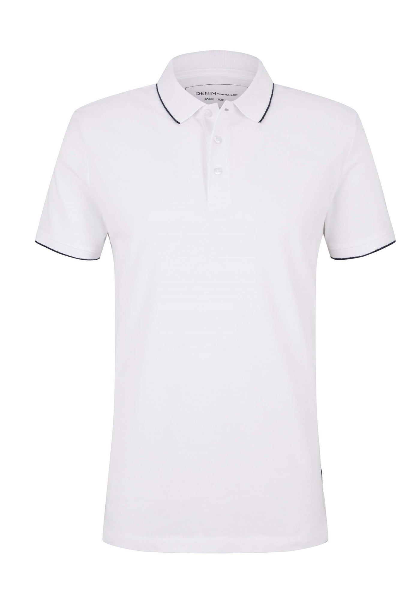 Tom Tailor Denim Male Shirt mit Polokragen und Knopfleiste