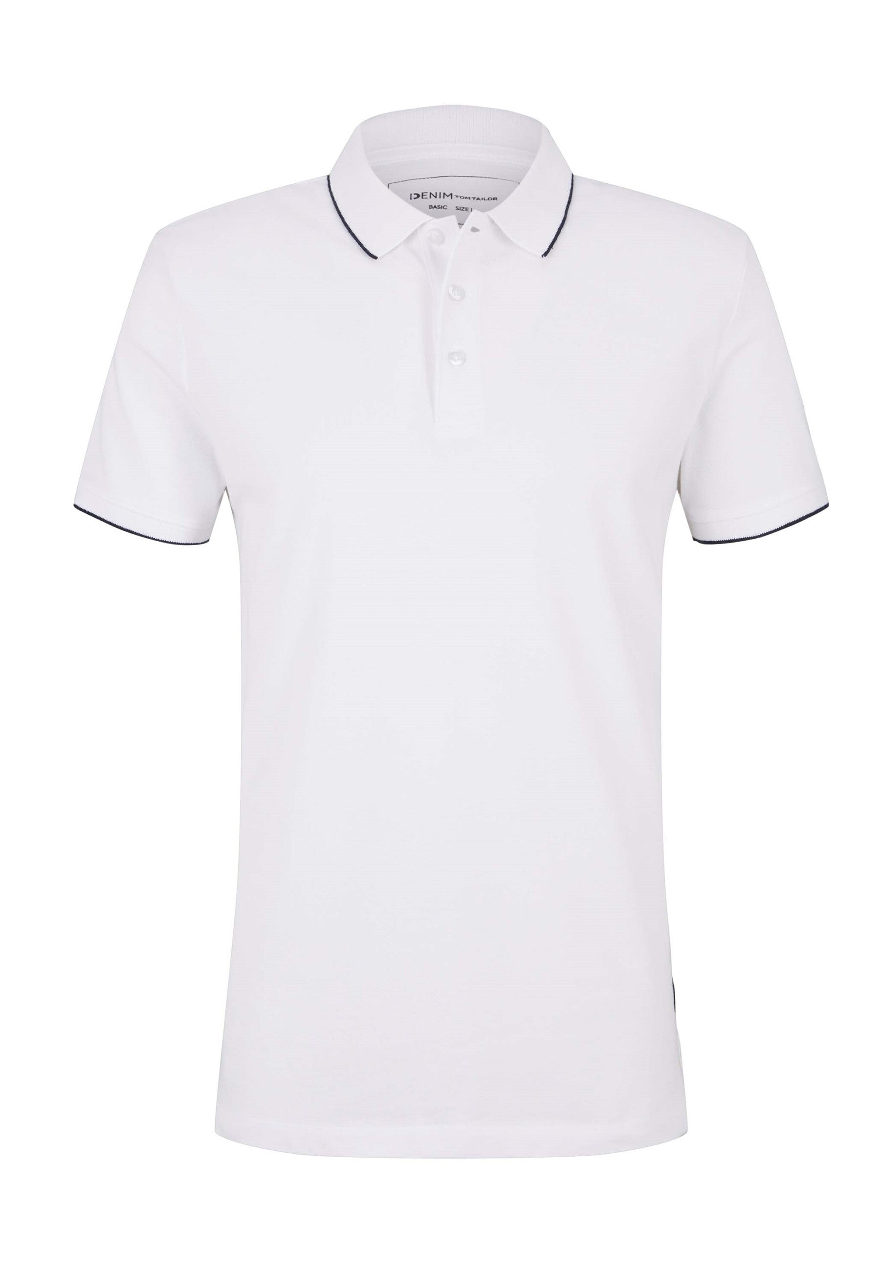 Tom Tailor Denim Male Shirt mit Polokragen und Knopfleiste