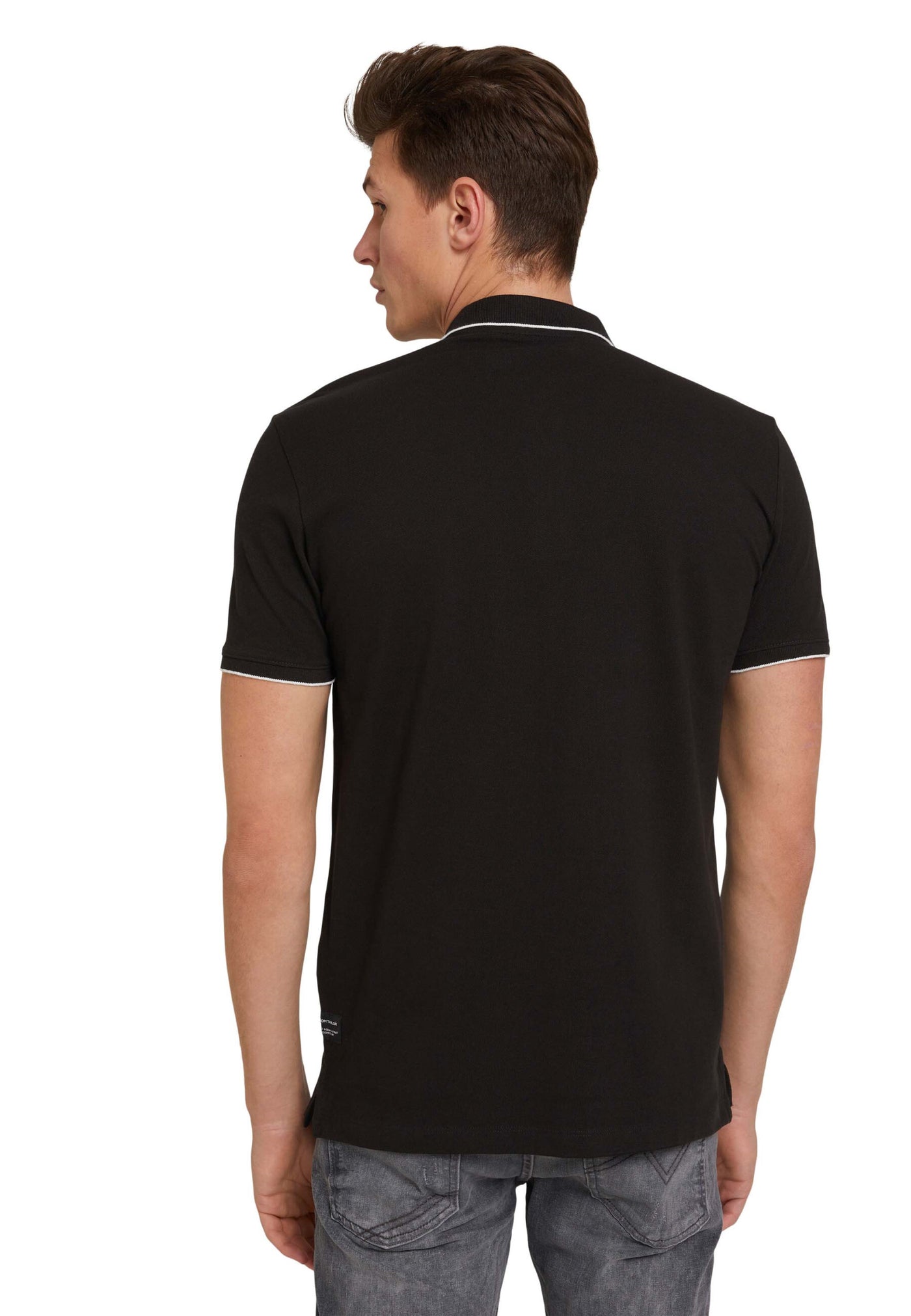 Tom Tailor Denim Male Shirt mit Polokragen und Knopfleiste